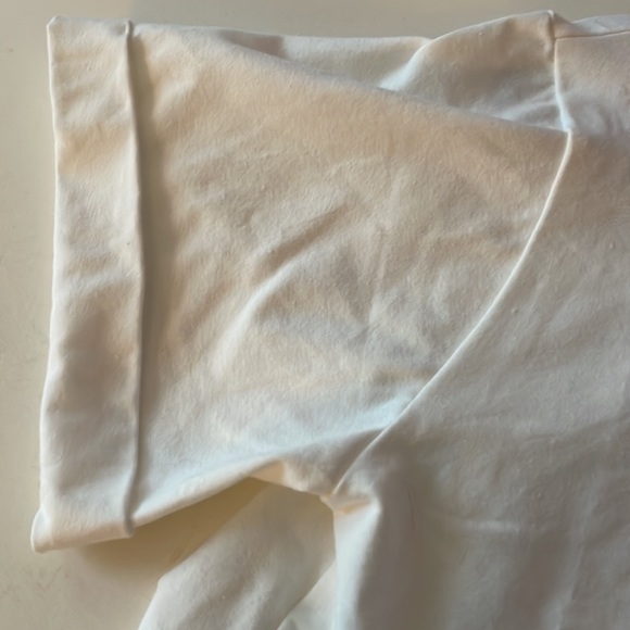 Charlize Cotton White Cropped Tee - Picture 2 of 5